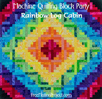 Rainbow log cabin quilt